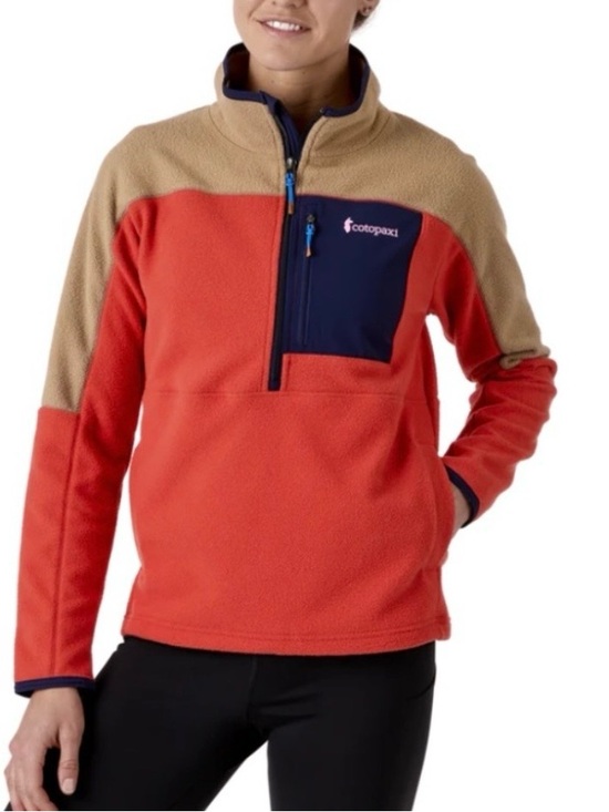 cotopaxi Tops - Cotopaxi Abrazo Half Zip Fleece Orange Tan Colorblock Pullover M Hiking